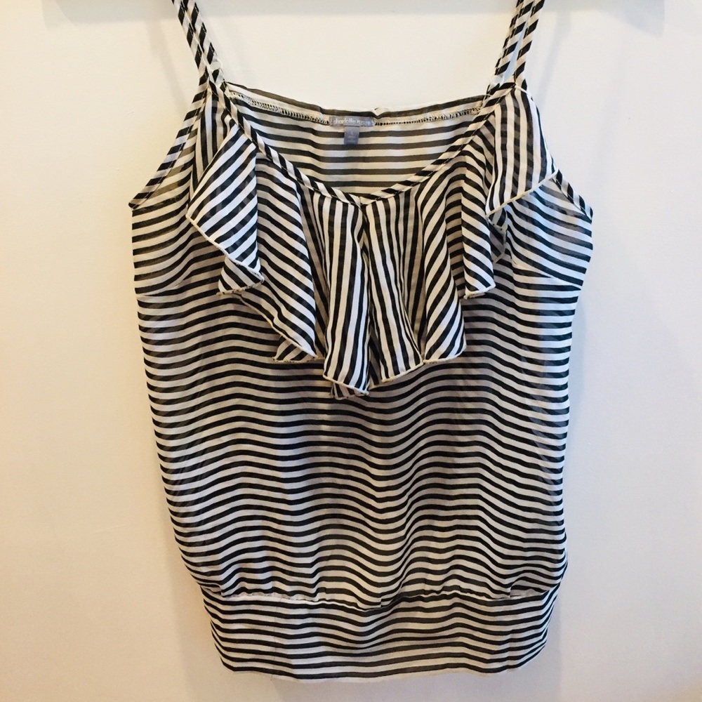 Black and White Striped Top